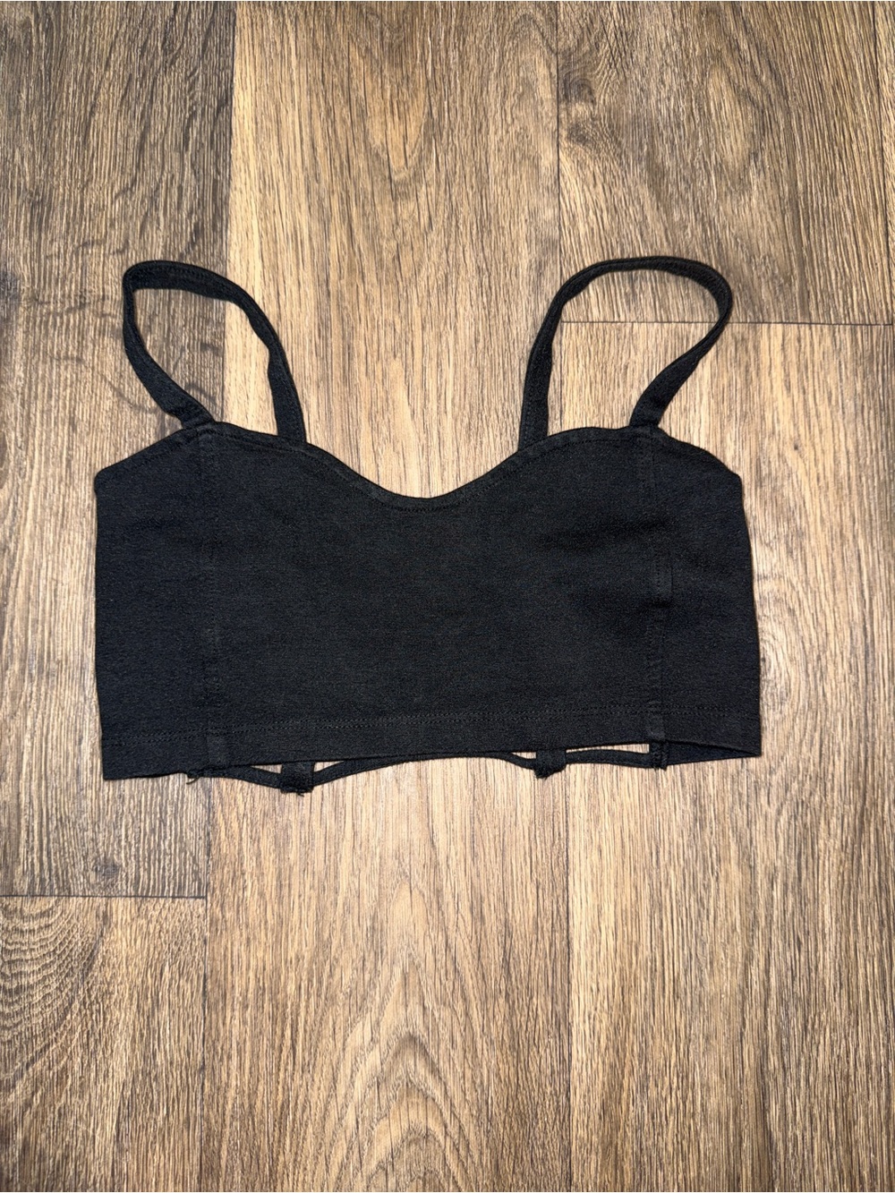 brandy melville black cropped bra top – classic tumblr style